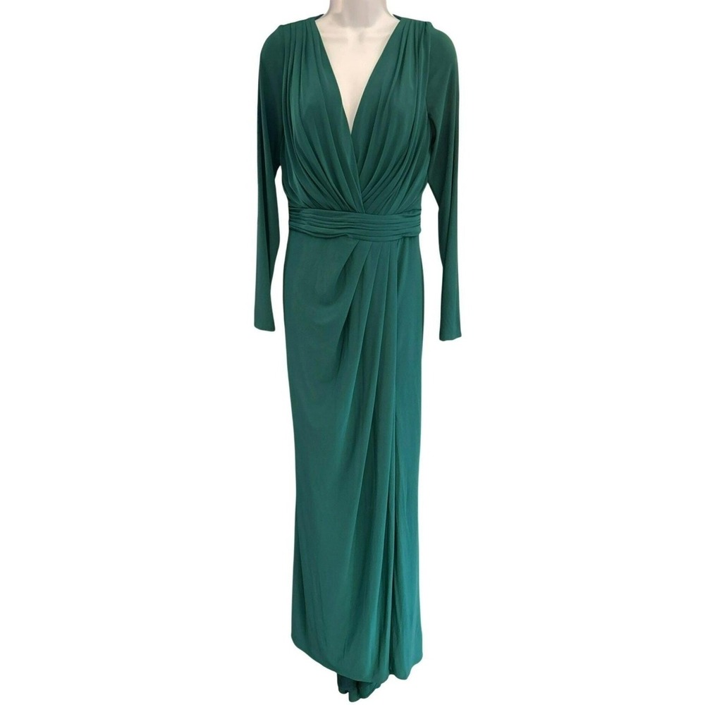 Modern IEENA for Mac Duggal Gown Emerald Green Pleated Formal Gala Dress 12